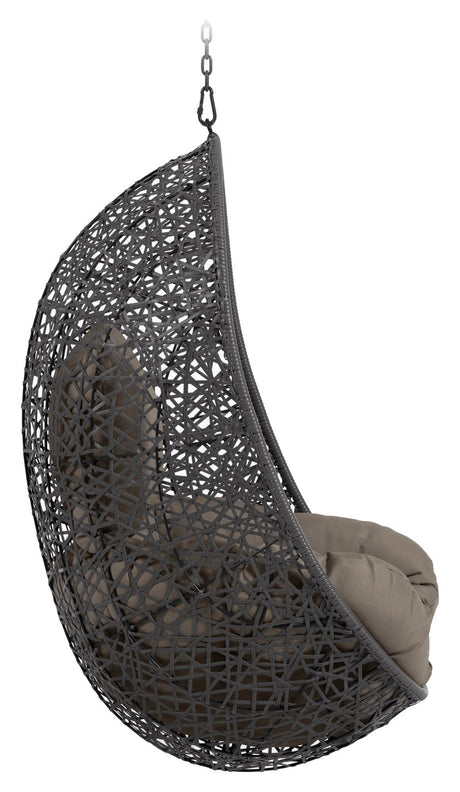 Florina Hanging Chair, Black fabric