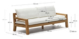 Forcanera 3-pers. Lounge bed, White