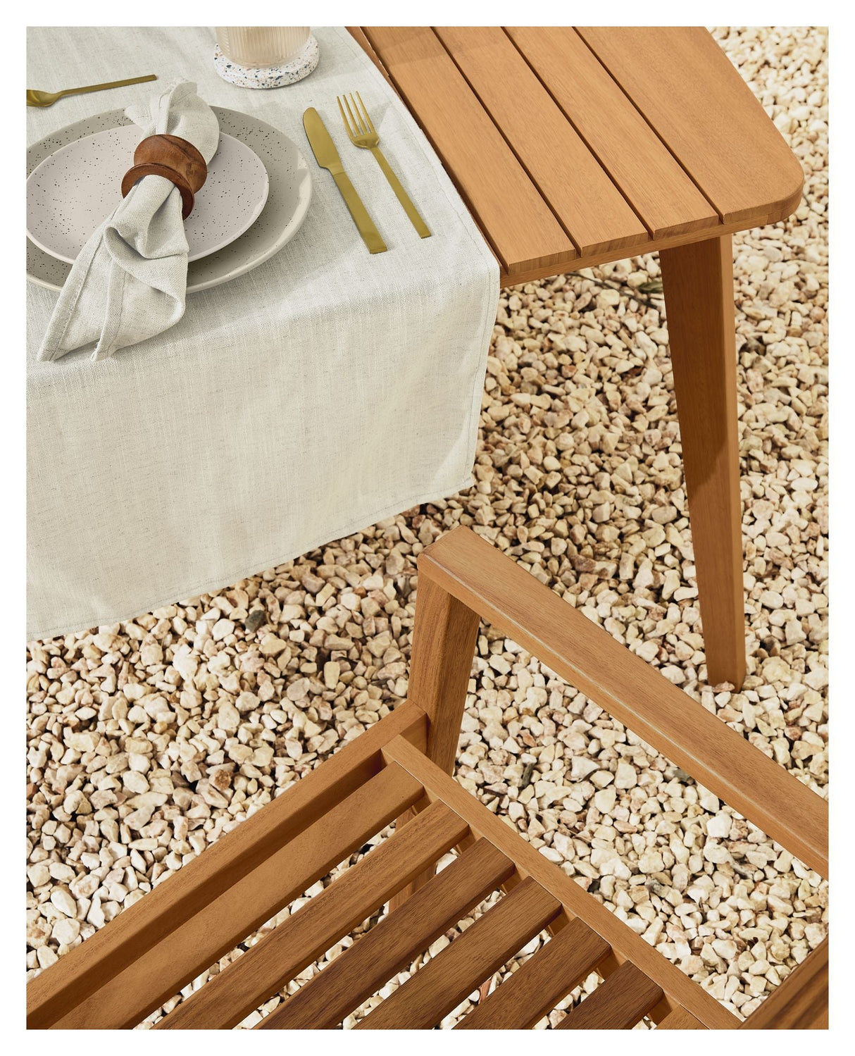 Gaby Garden table with extension Solid Eucalyptus, 183/240x100