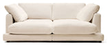 Gala 3-seater sofa with double chaise longue, Beige Chenille fabric