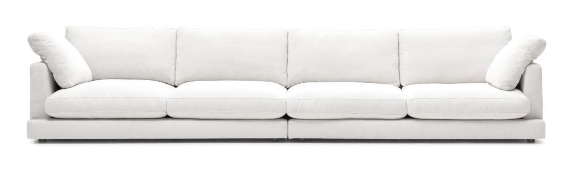 Gala 6-pers. Sofa, White Chenille fabric