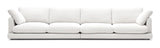 Gala 6-pers. Sofa, White Chenille fabric