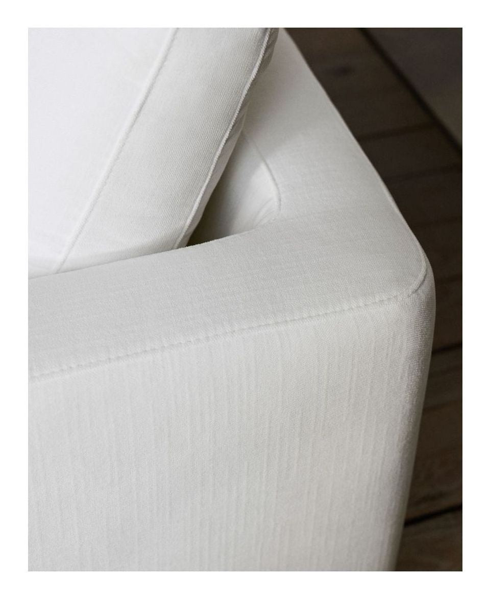 Gala 6-pers. Sofa, White Chenille fabric