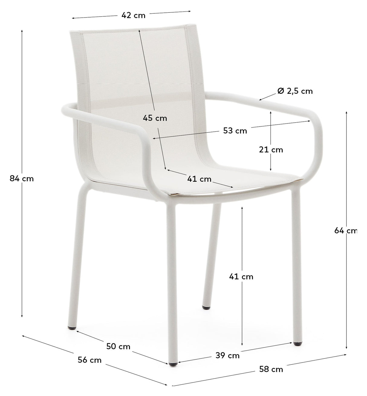 Galdana chair, white