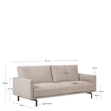 Galene 3-pers. Sofa, B174, Beige chenille