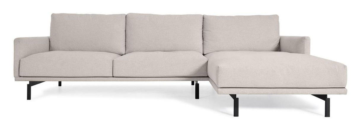 Galene 4-seater sofa with right chaise longue - Beige