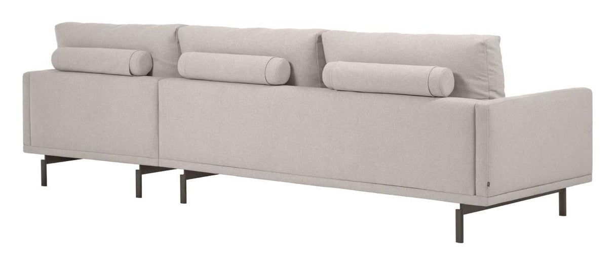 Galene 4-seater sofa with right chaise longue - Beige