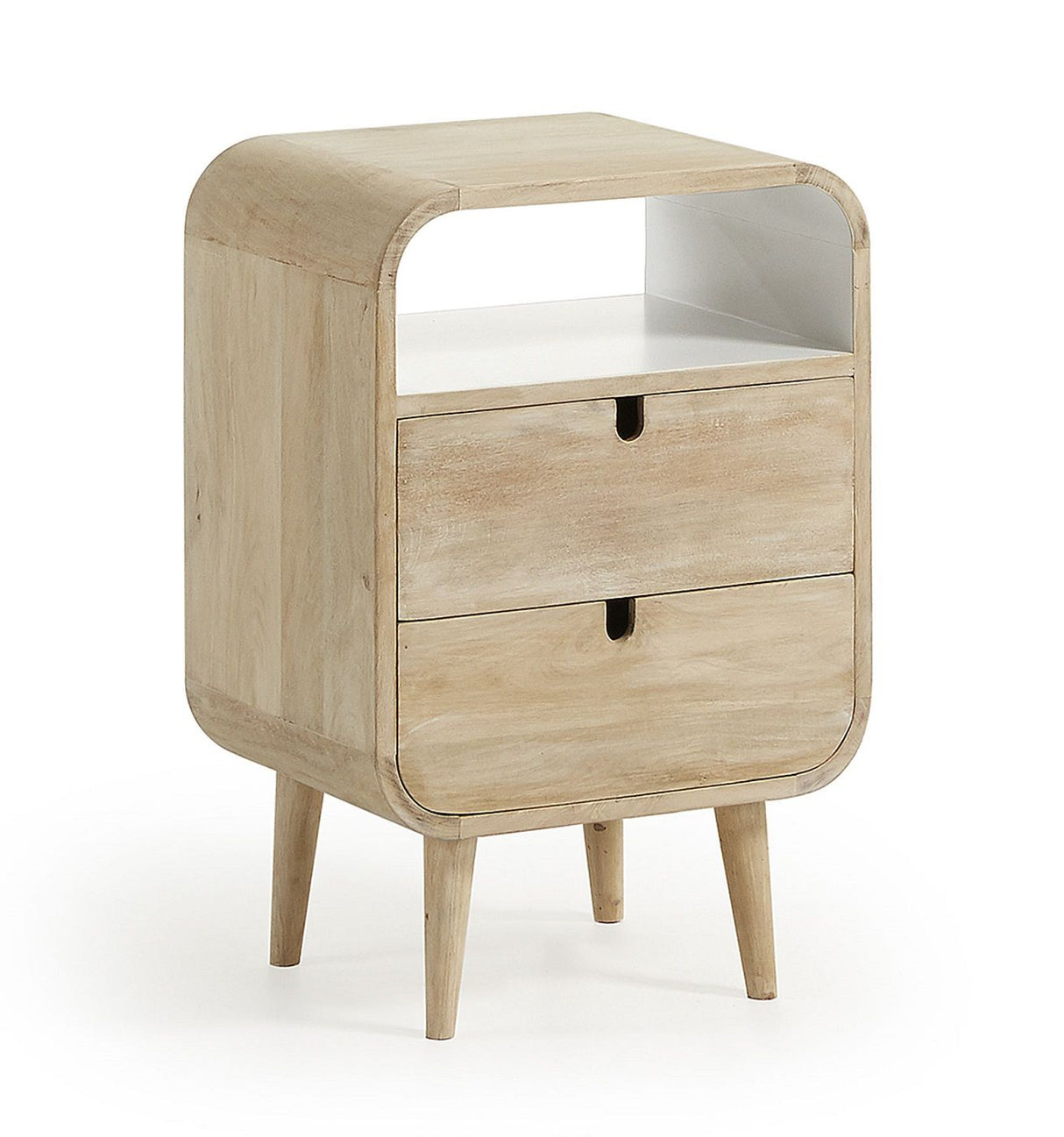 Gerald Bedside Table 60x40 Nature/White