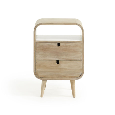 Gerald Bedside Table 60x40 Nature/White