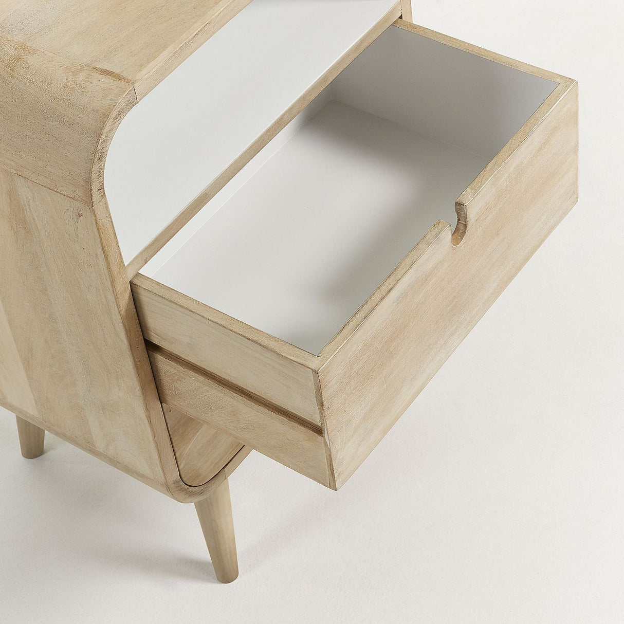 Gerald Bedside Table 60x40 Nature/White