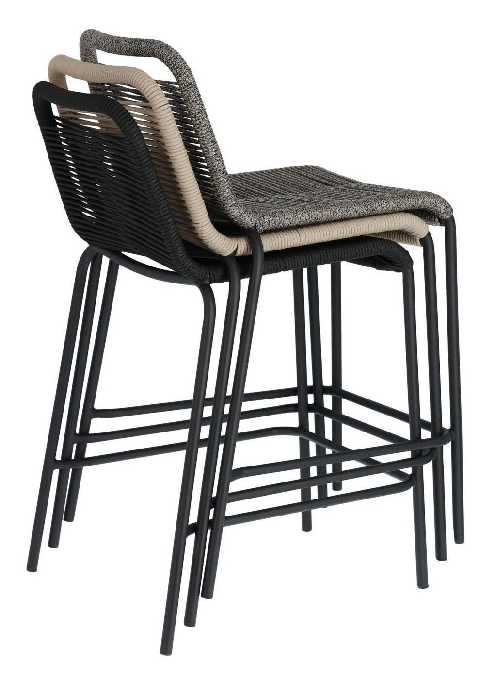 Glenville bar stool SH: 62cm, Black