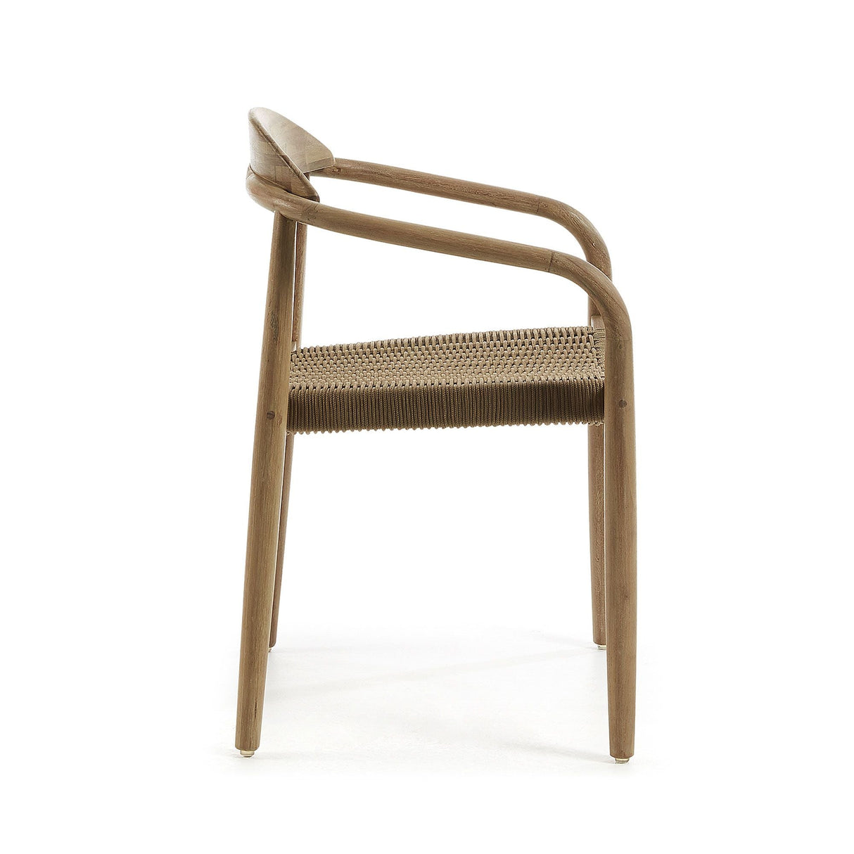 Glynis Dining chair with armrests, Beige rope