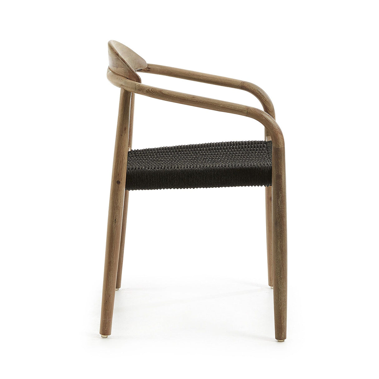 Glynis Dining chair with armrests, Dark gray rope