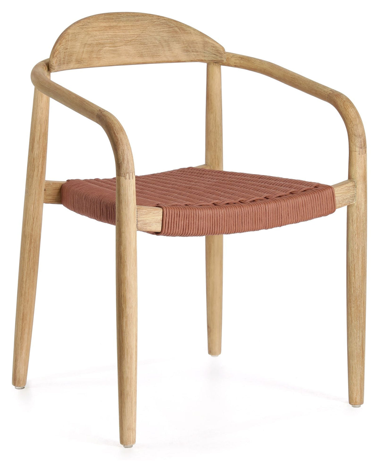 Glynis Dining chair with armrests, Terracotta rope