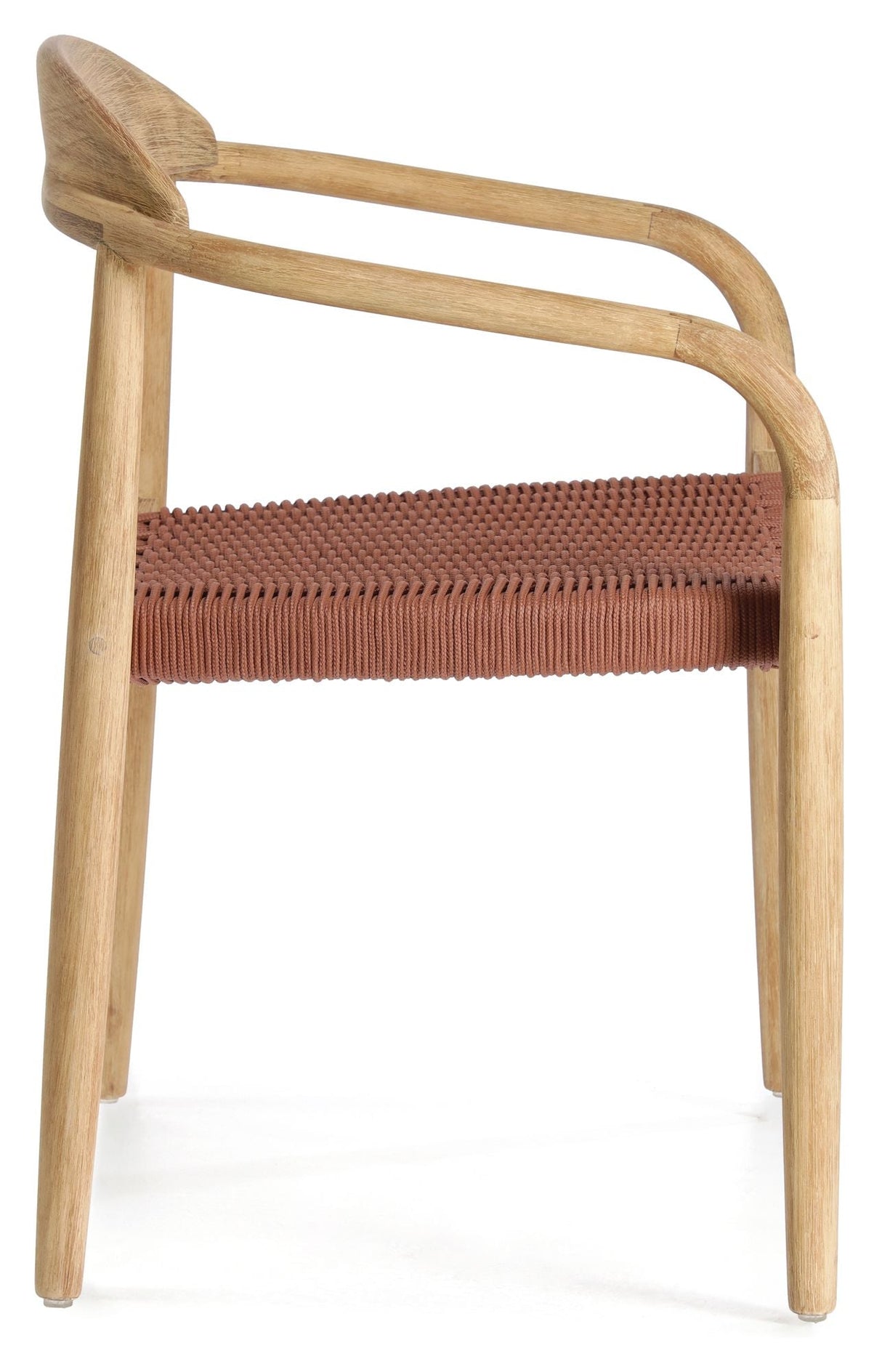 Glynis Dining chair with armrests, Terracotta rope