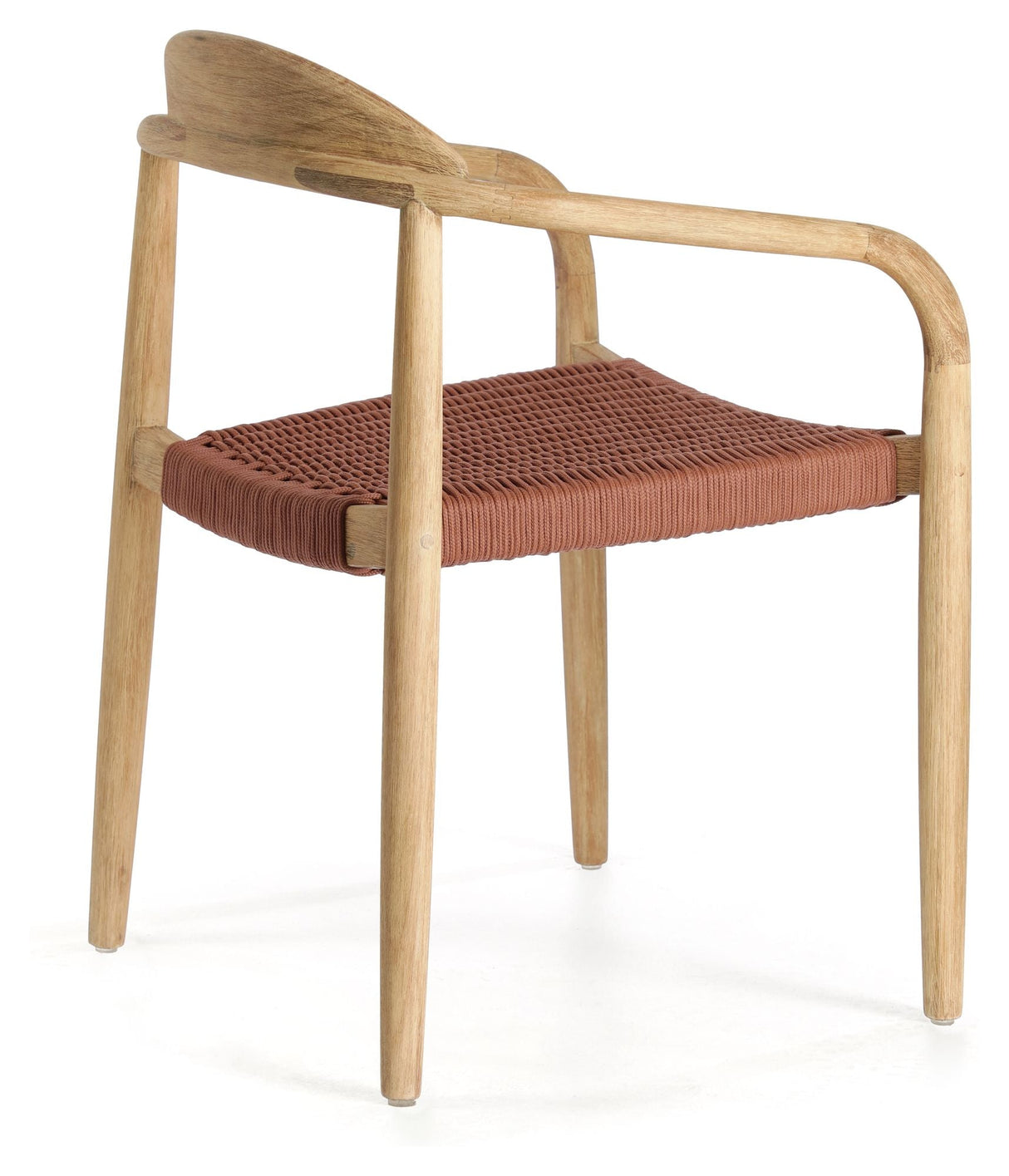 Glynis Dining chair with armrests, Terracotta rope