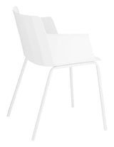 Hannia Dining chair with armrests, White