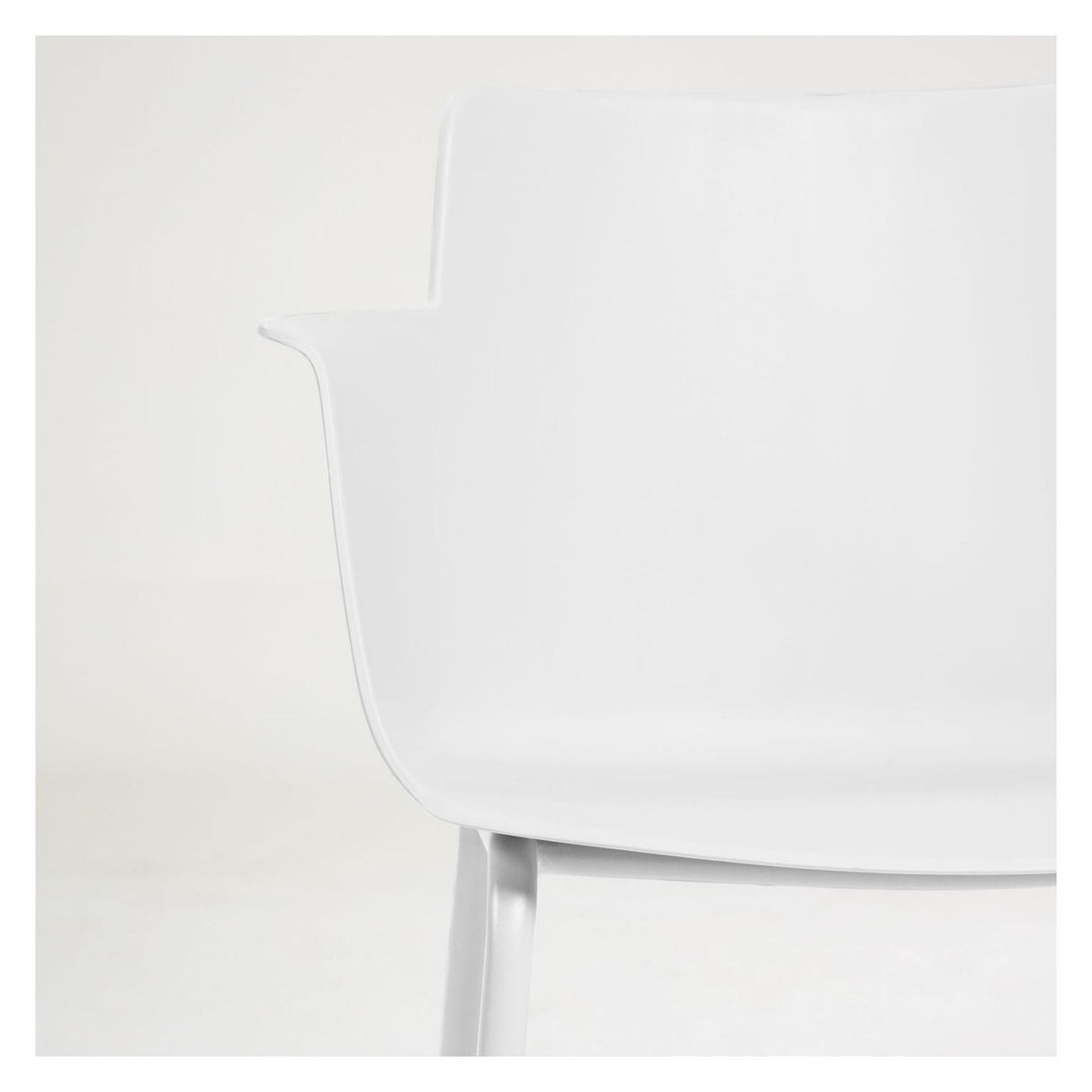 Hannia Dining chair with armrests, White