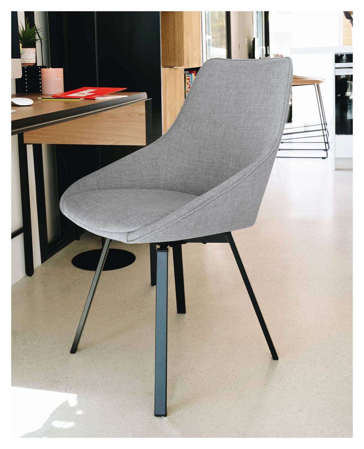 Haston Dining chair, Light gray