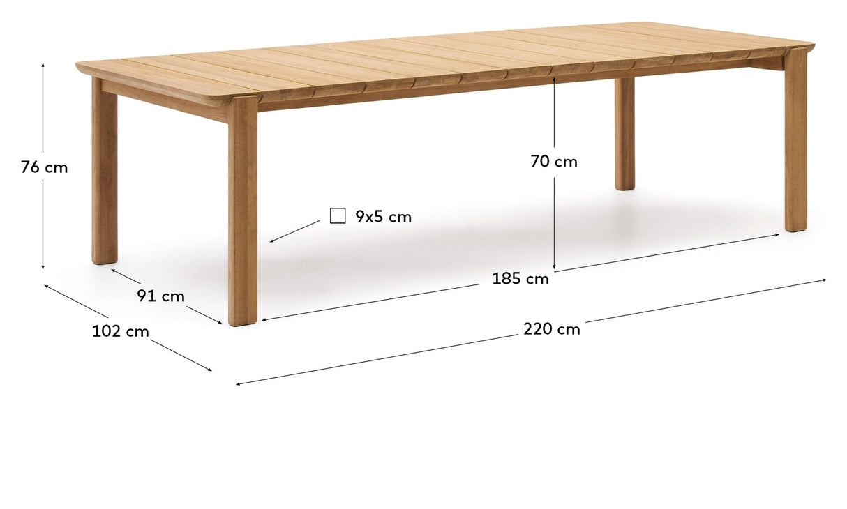 Icaro Table, oak 220 x 102 cm