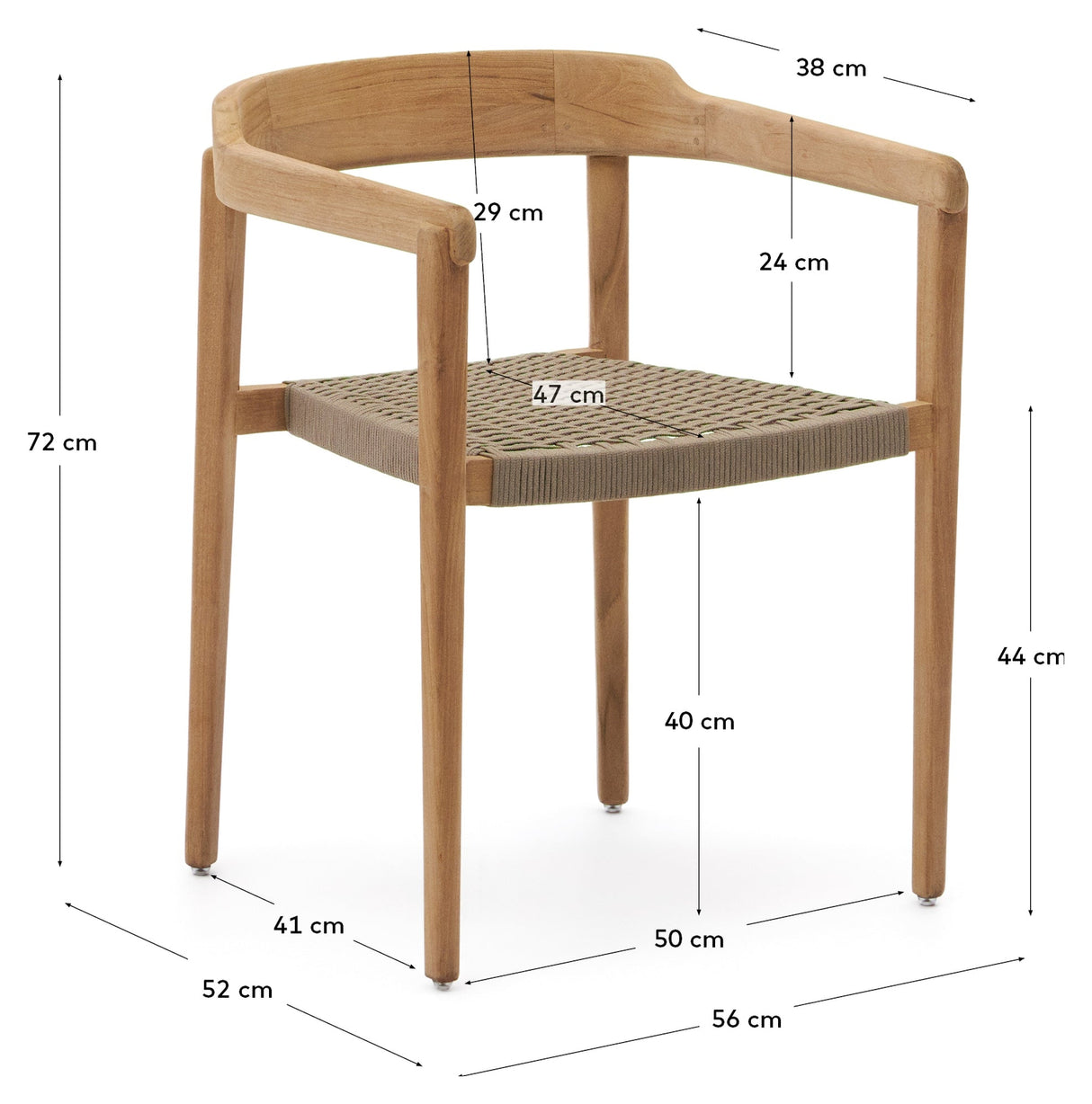 Icaro chair, wood/beige