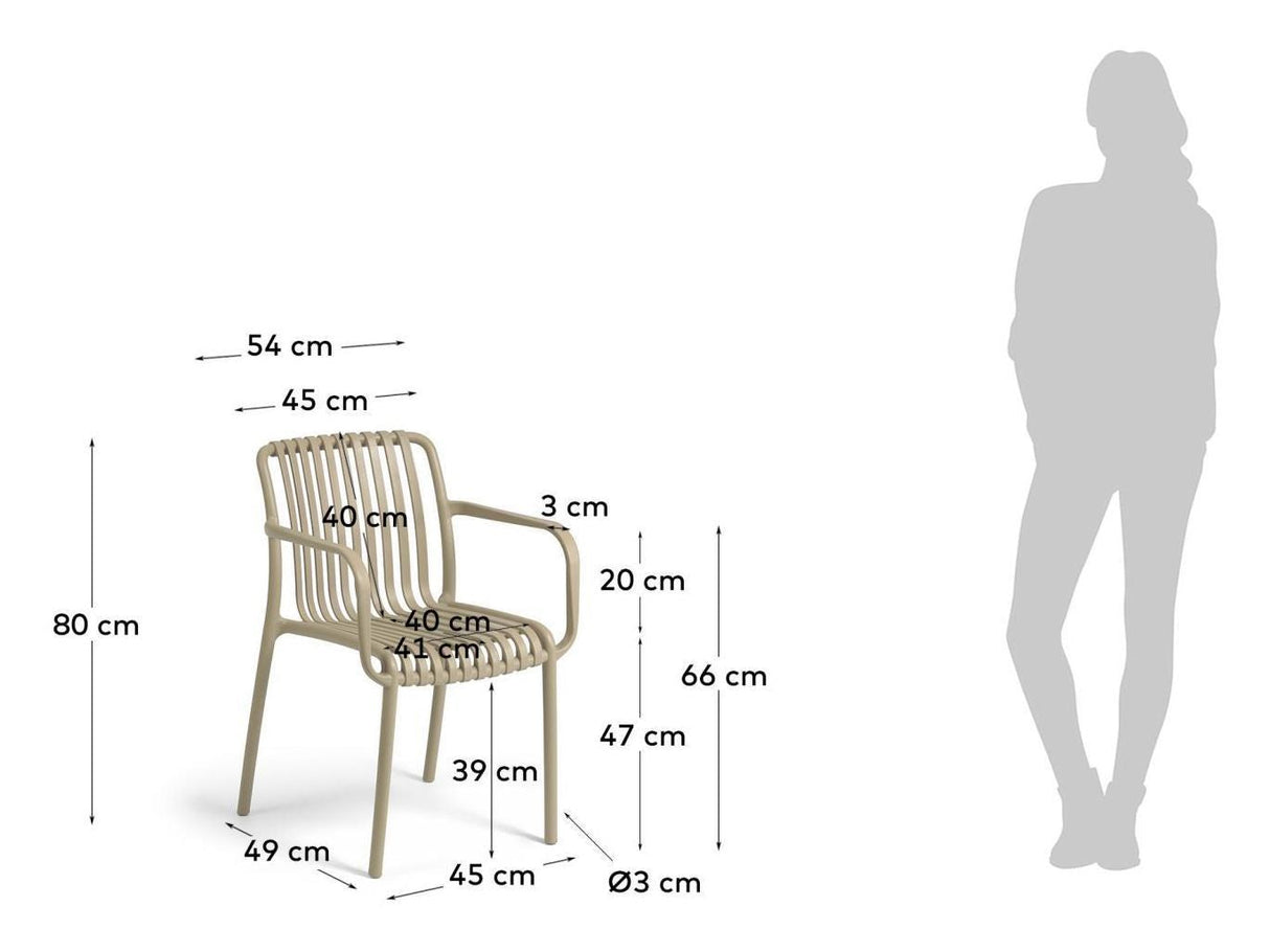 Isabellini Garden Chair, Beige PP