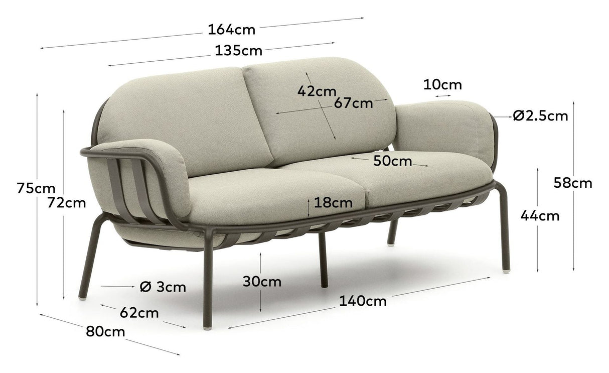 Joncol's 2-pers. Lounge bed, Light green