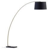 Juhe Floor Lamp, Gold Metal/Black Marble