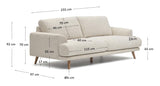 Karin 3-seater sofa - White