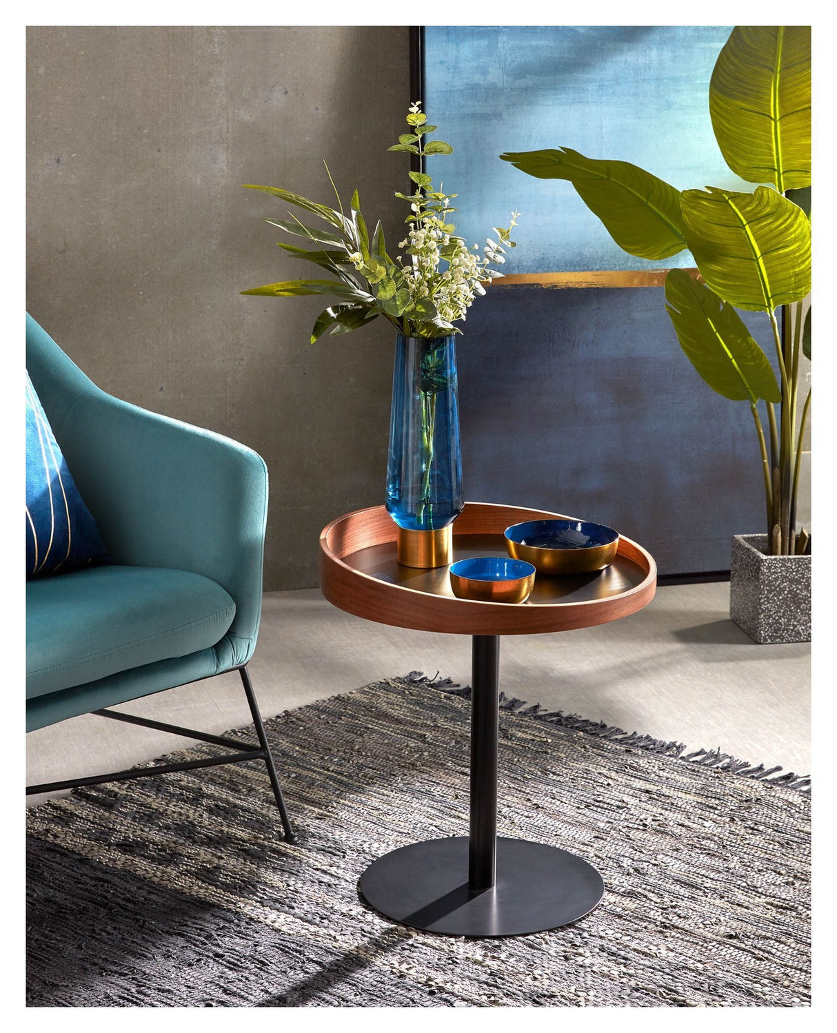 Karlin Side Table Brown/Black