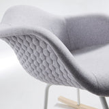 Kenna Swing Chair Quilted Light Gray