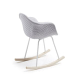 Kenna Swing Chair Quilted Light Gray