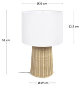 Kimjit Table lamp in rattan