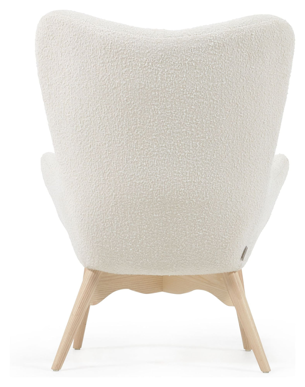 Kody Armchair, White lambskin look