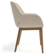 Konna Dining chair, Beige chenille/Ask