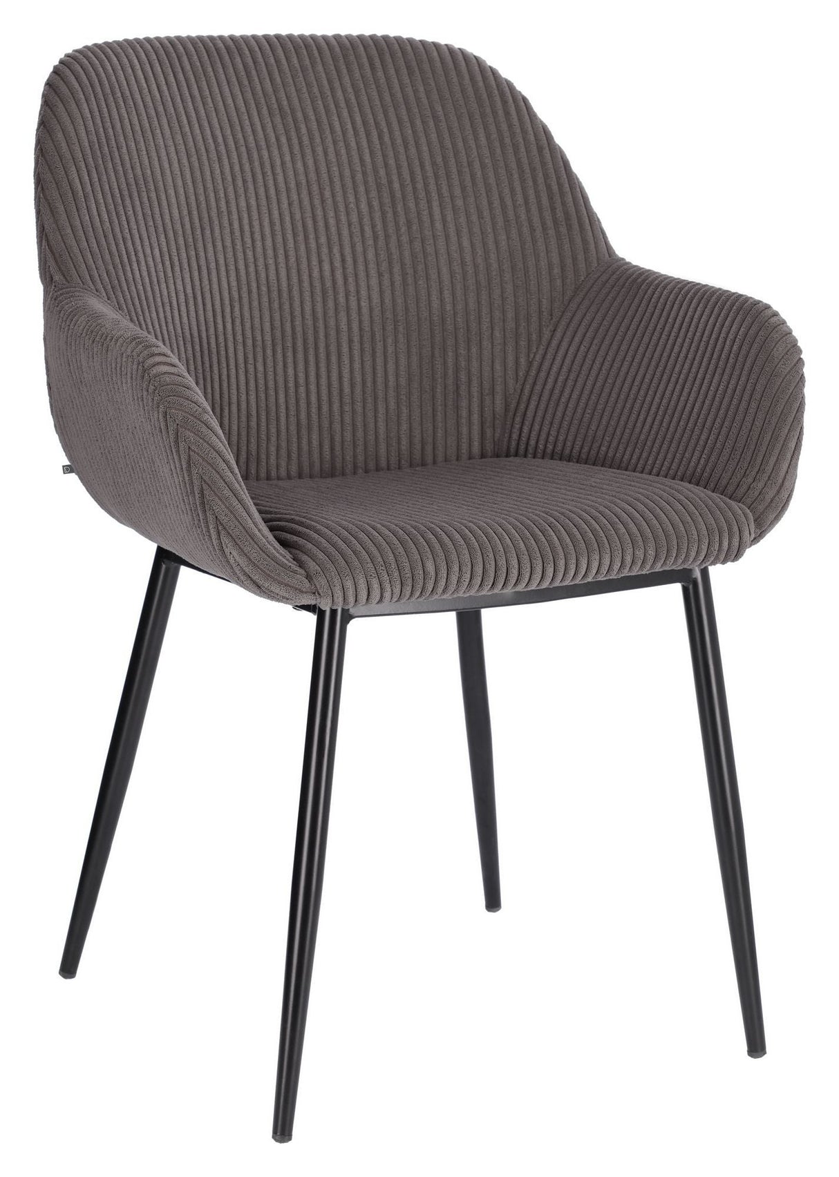 Konna Dining Chair, Dark Gray Velvet