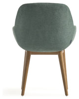 Konna Dining chair, Green chenille/Ask