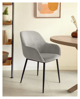 Konna Dining chair Light gray velvet