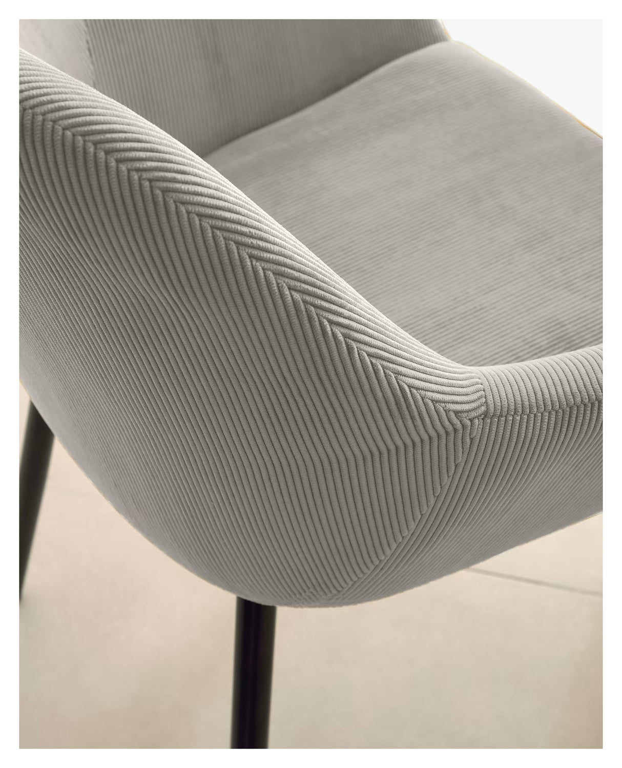 Konna Dining chair Light gray velvet