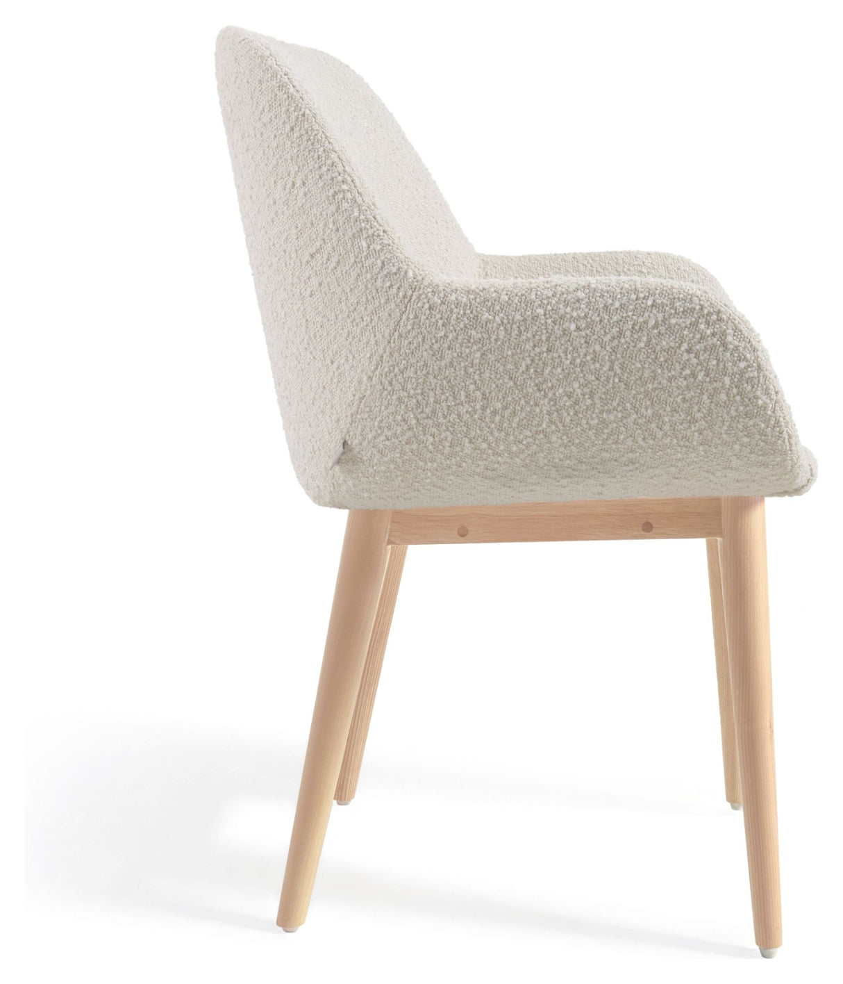 Konna Dining chair with white lambskin look/Ask