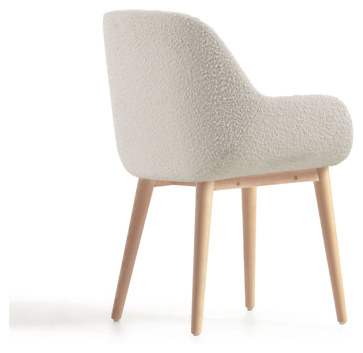 Konna Dining chair with white lambskin look/Ask