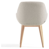 Konna Dining chair with white lambskin look/Ask