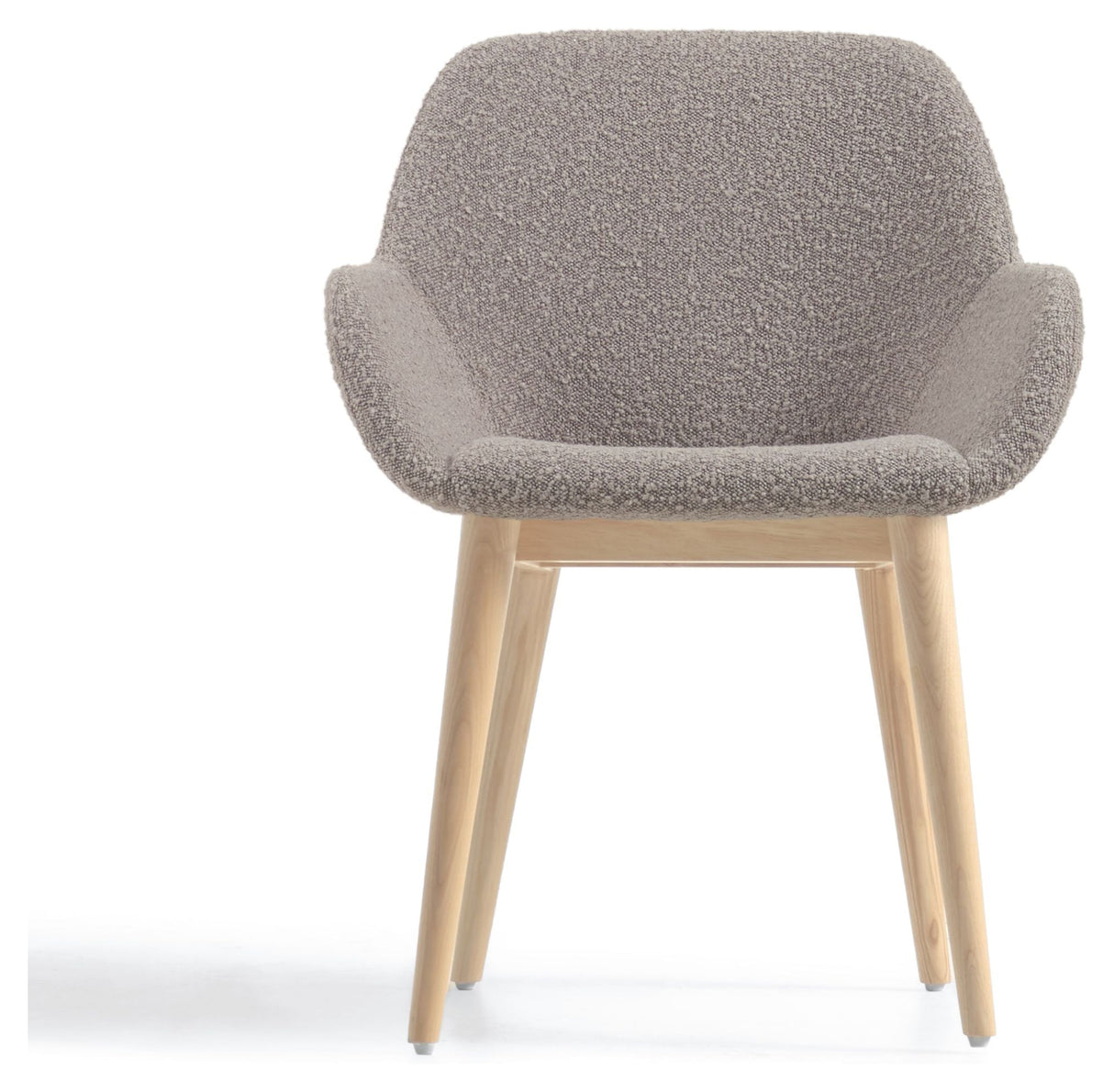 Konna Dining chair with light gray lambskin look/Ask