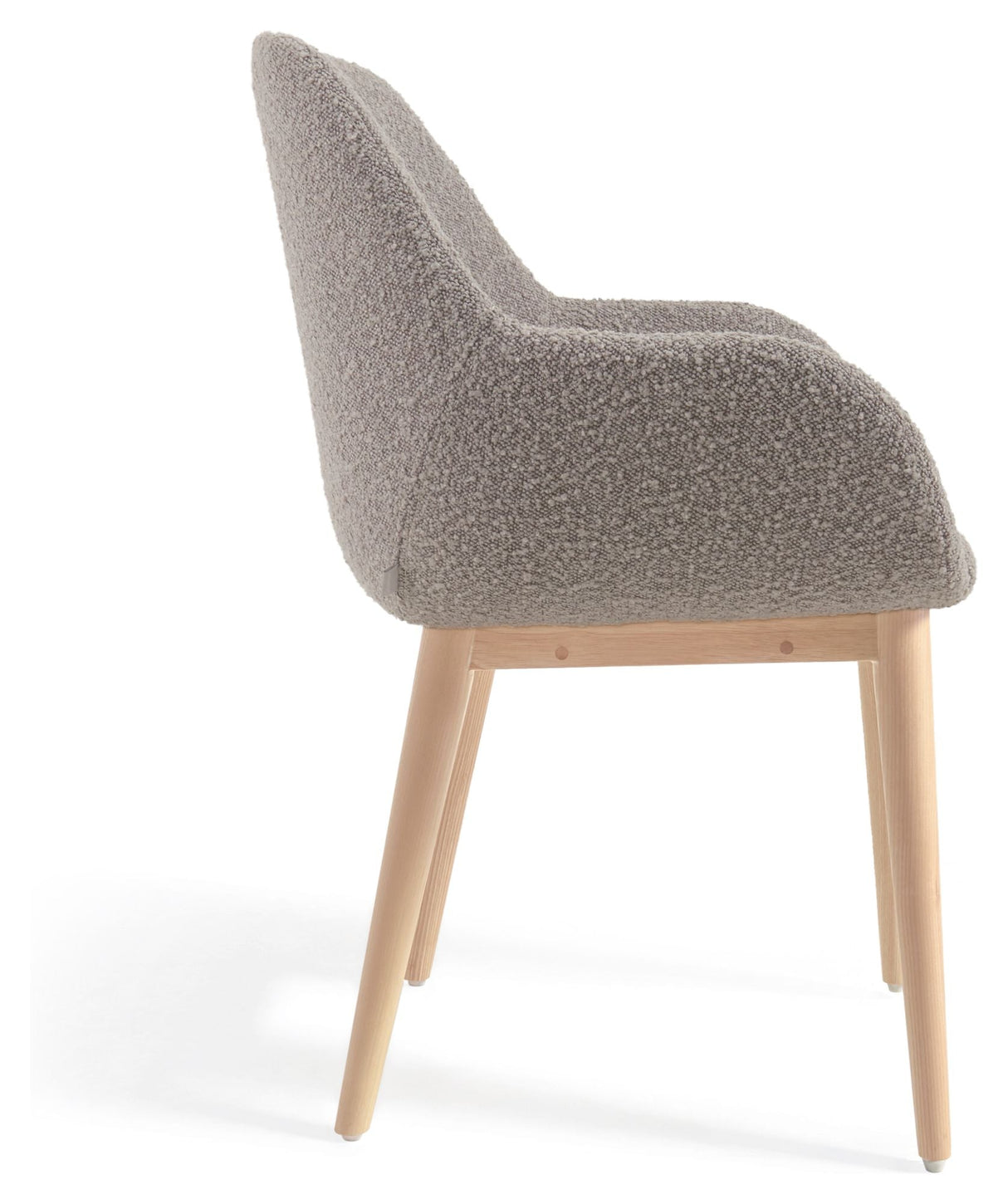 Konna Dining chair with light gray lambskin look/Ask