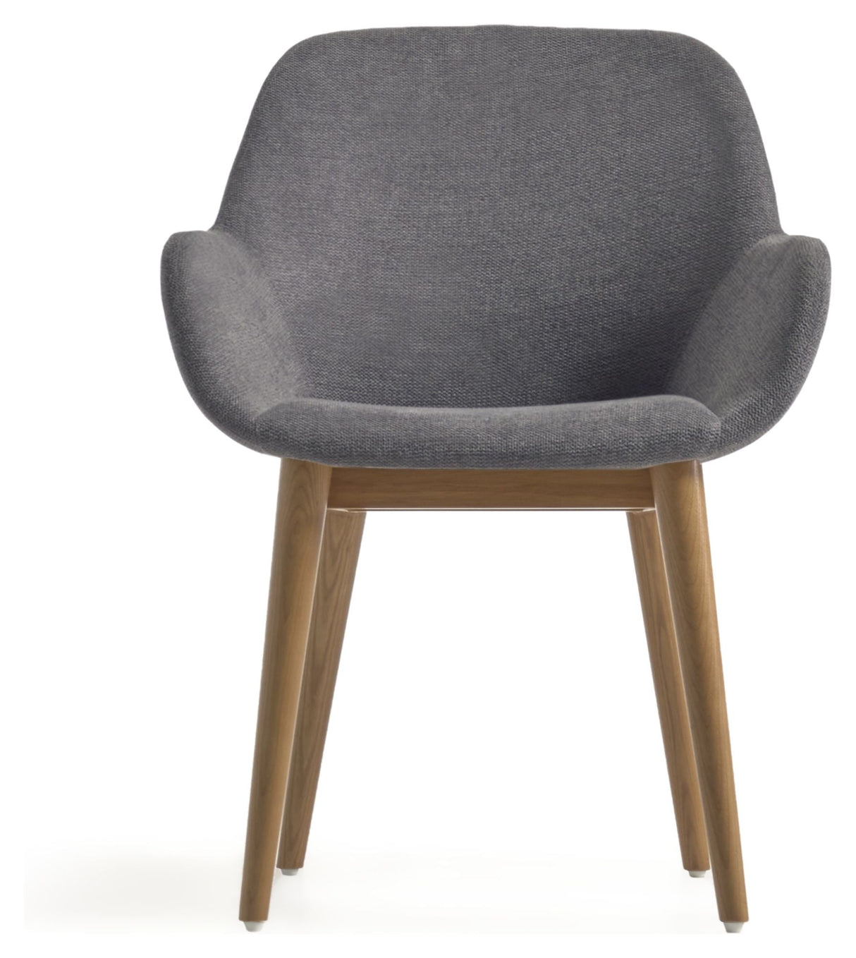 Konna Dining chair, Dark gray chenille/Ask