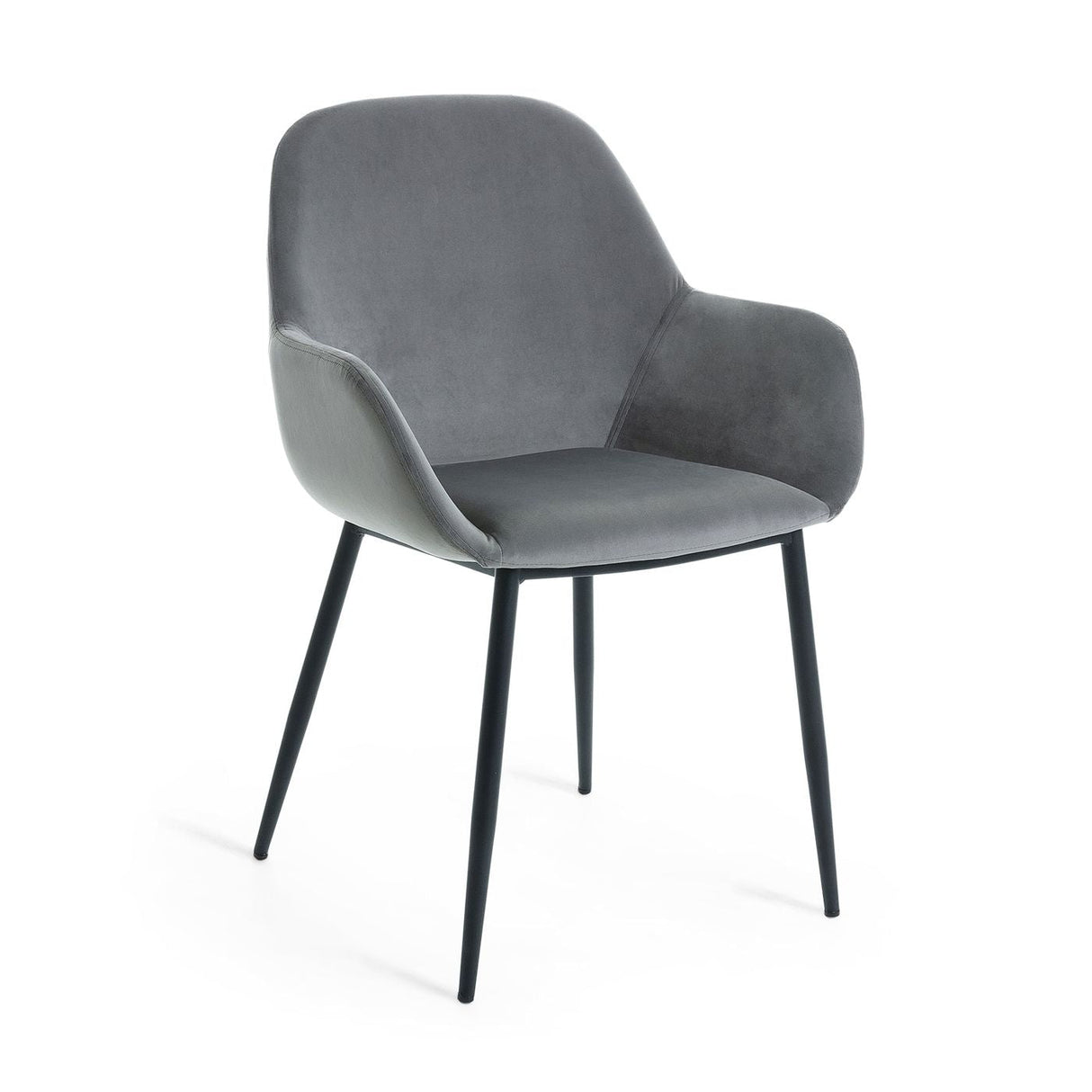 Koon Dining chair, Gray velvet