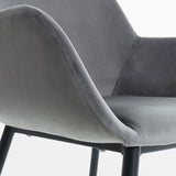 Koon Dining chair, Gray velvet