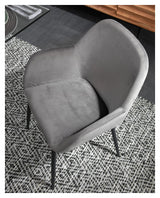 Koon Dining chair, Gray velvet