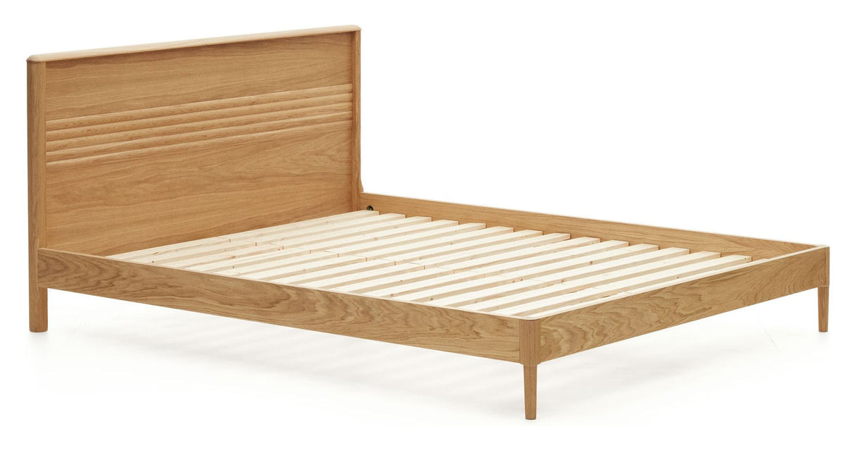 Lenon Bed frame, Oak veneer, 160x200