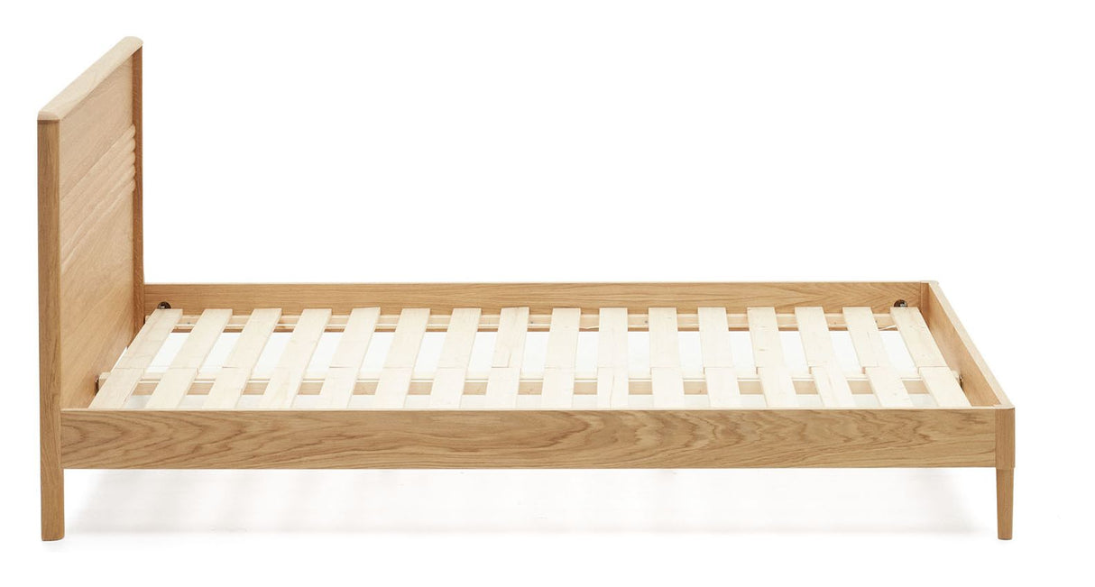 Lenon Bed frame, Oak veneer, 160x200